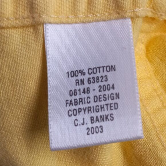 CJ Banks Yellow Snail button down Top - Picture 8 of 8